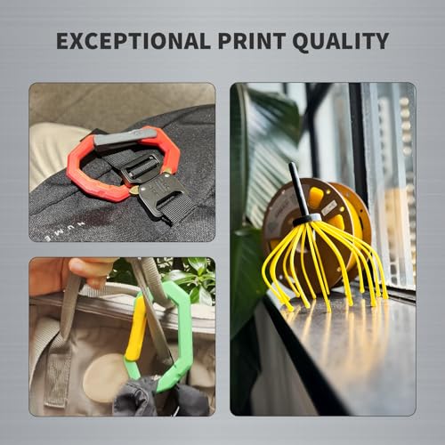 OVERTURE PETG 3D Printer Filament 1.75mm, Neatly Wound Durable PETG 2kg Spool (4.4lbs), Strong Toughness Filament, Dimensional Accuracy +/- 0.02mm, Fit Most FDM Printers (Black (2-Pack))