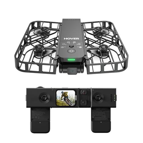 X1 Drone with Camera, Self-Flying Camera Drone with Follow Me Mode, Foldable Mini Drone with HDR Video Capture, Palm Takeoff, Intelligent Flight Paths, Hands-Free Control Black (Standard)