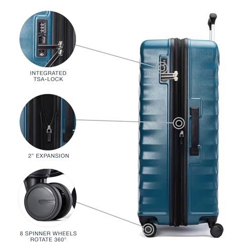 Travelpro Maxlite Air V2 Hardside Expandable Carry on Luggage, 8 Spinner Wheels, Lightweight Hard Shell Suitcase, TSA lock, Black, Carry On 21-Inch