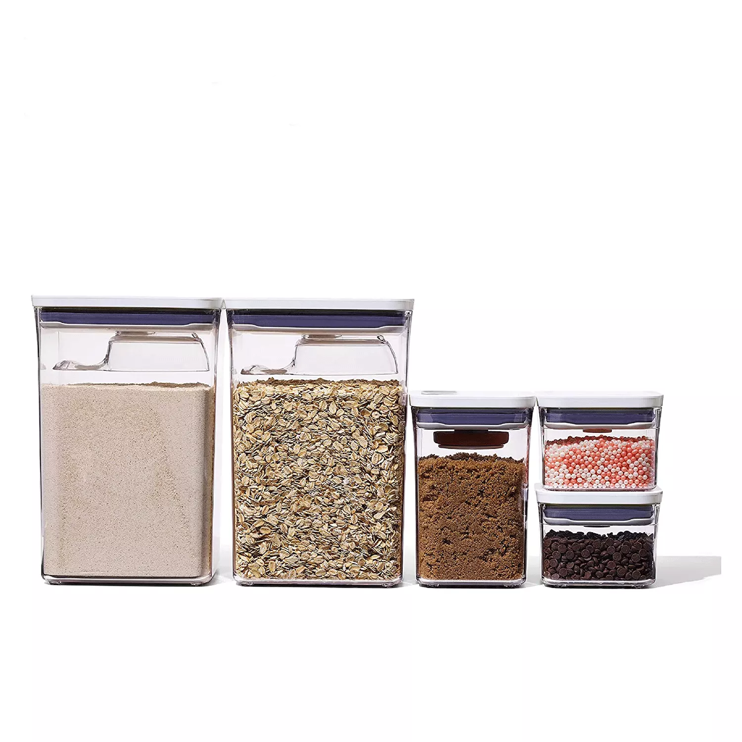 OXO 11236500 Good Grips 8 Piece POP Airtight Stackable Containers, Clear