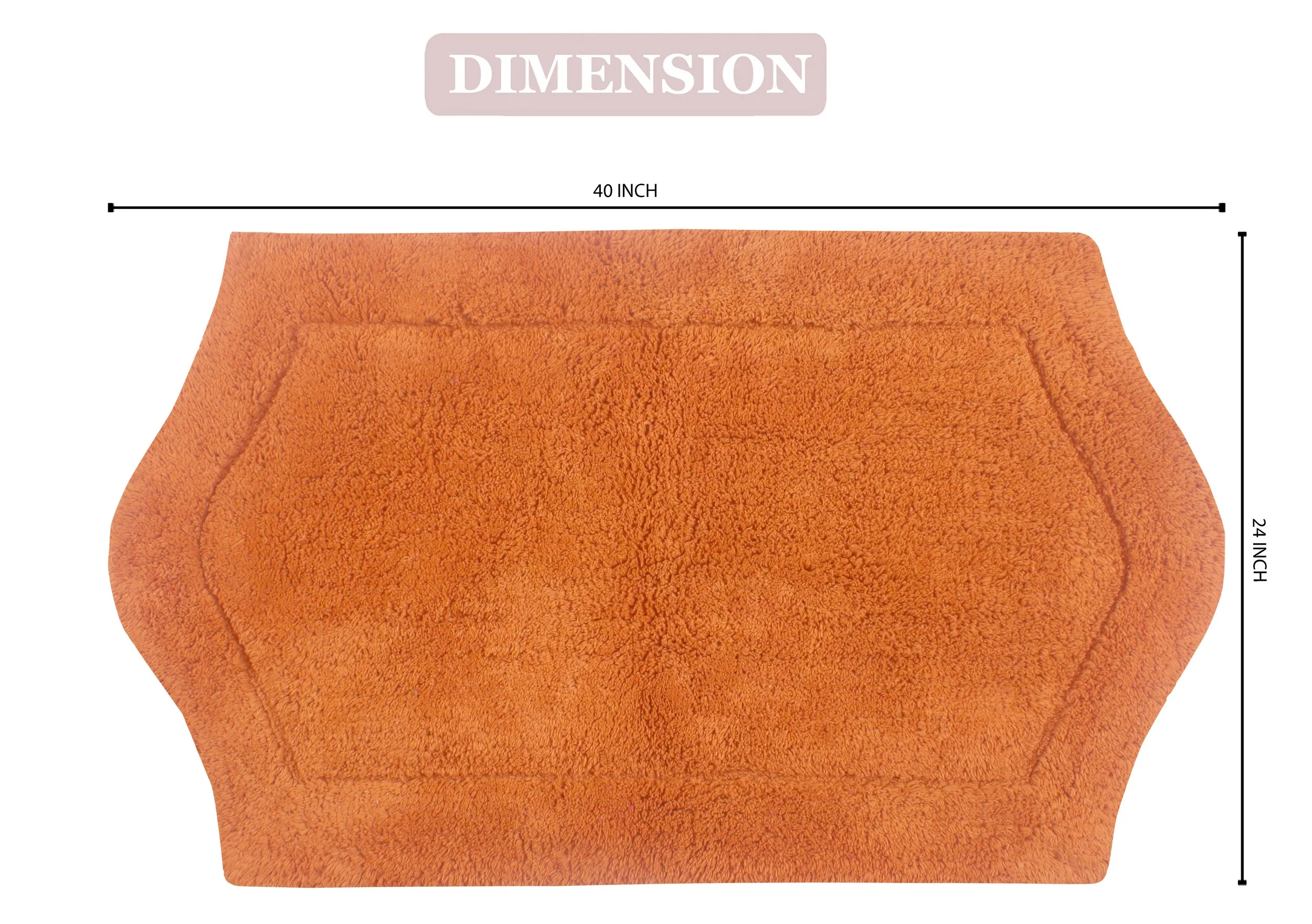 Home Weavers Waterford Collection 100% Cotton Tufted Bath Rug, Non-Slip Plush Bath Carpet, Machine Wash, bath rug for Bathroom, 24