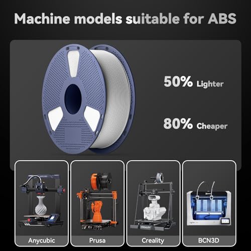 3D Printer Filament, ABS Filament 1.75mm, High Strength and Toughness, Dimensional Accuracy +/- 0.02mm, 1kg(2.2lbs) 3D Printing Filament (Gold)