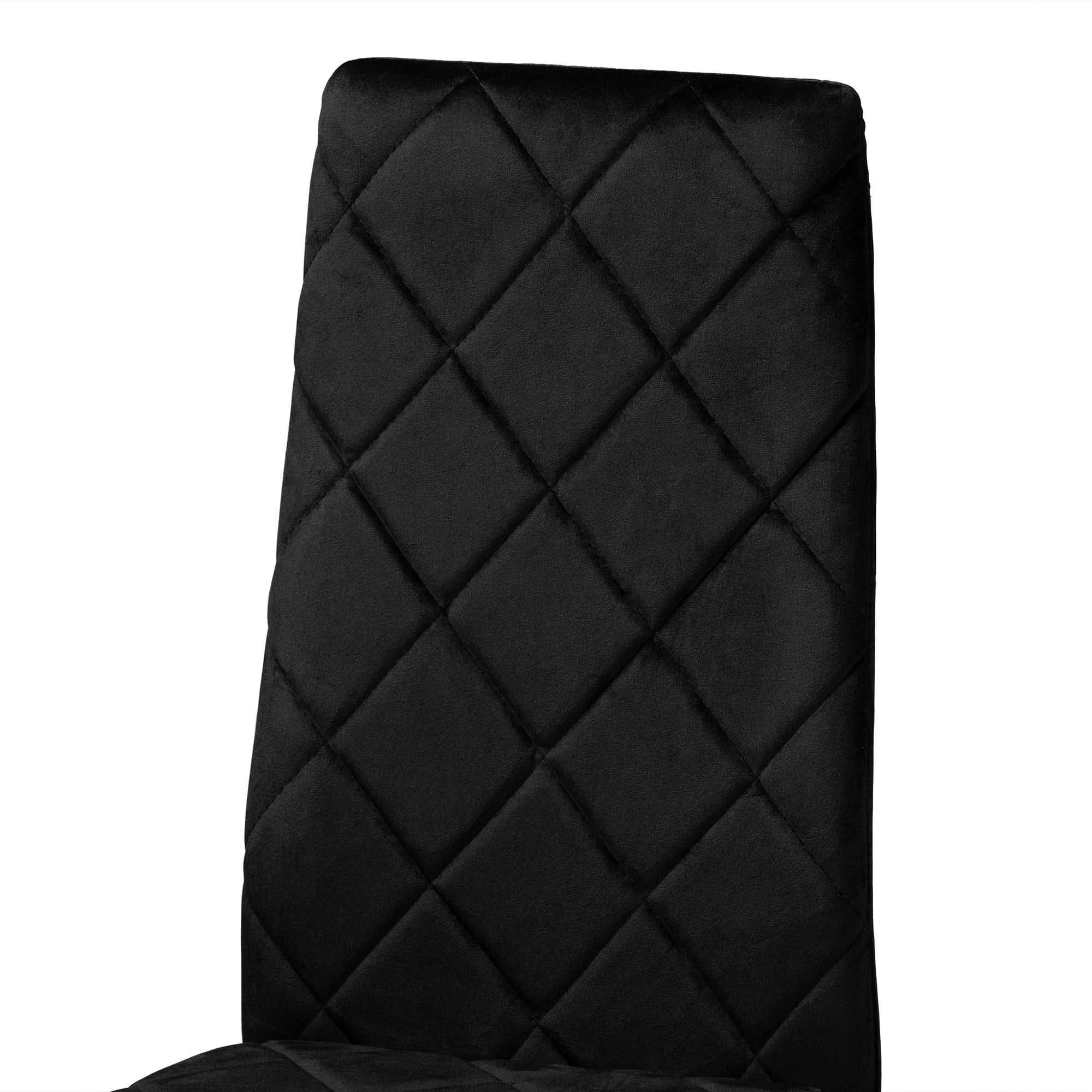 Baxton Studio Blaise Dining Chair, Set of 4, Black and Gold