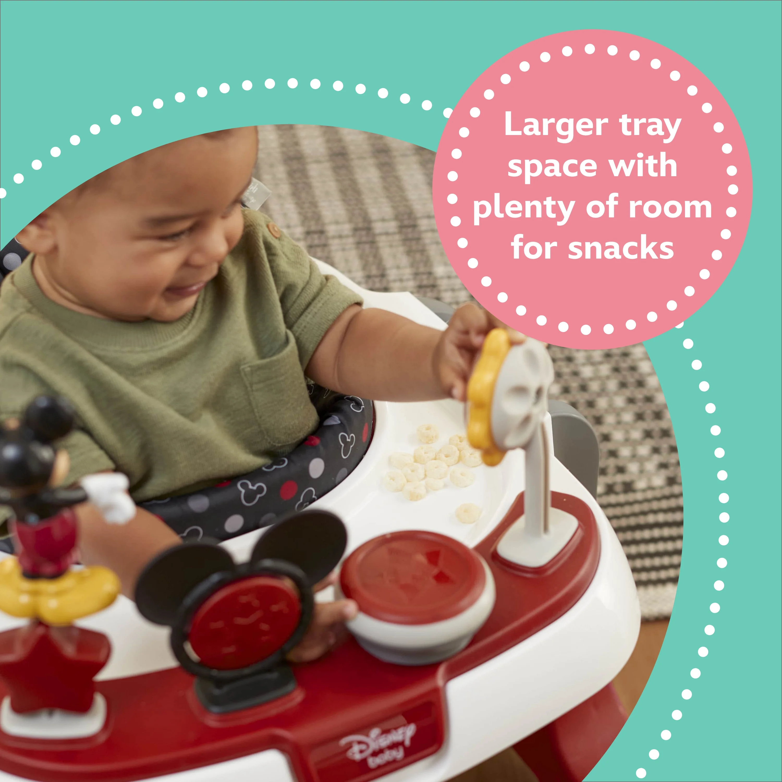 Disney Baby Ready, Set, Walk DX Developmental Walker, Modern Mickey