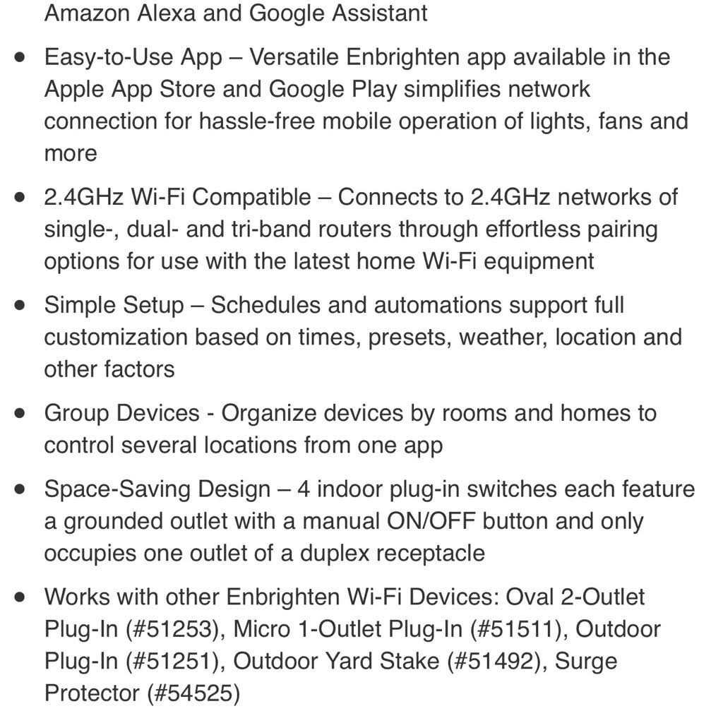 Enbrighten 125-Volt 1-Outlet Indoor Smart Plug 51514-DK1