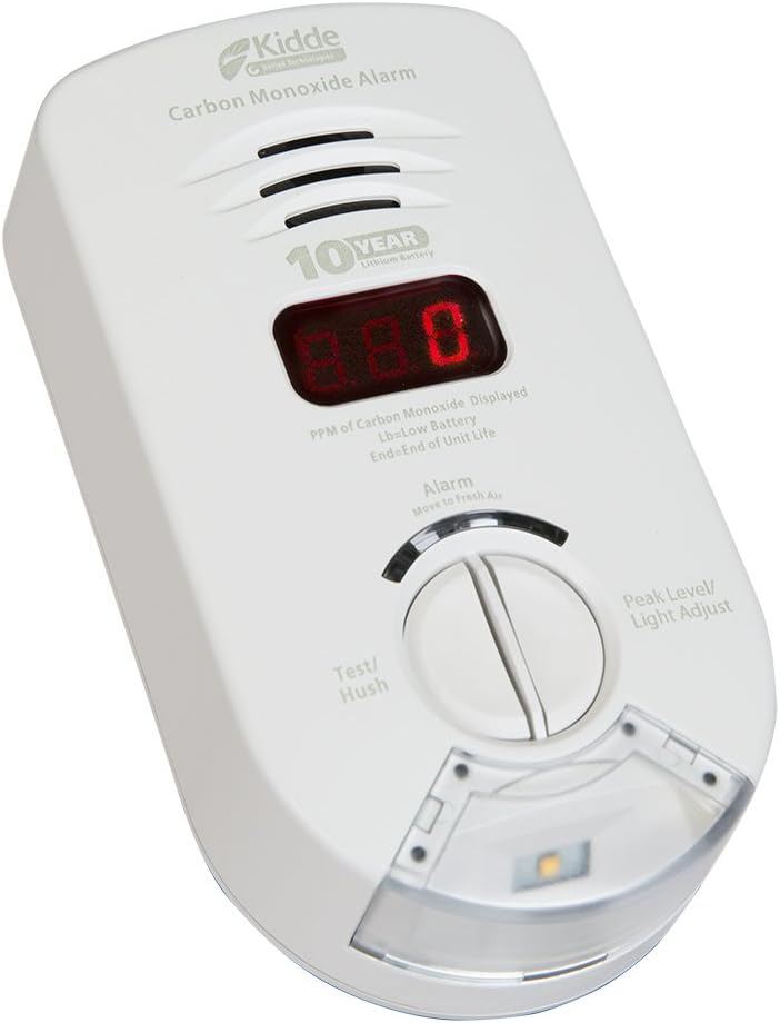 Living Area Plug-in Carbon Monoxide Detector Alarm with Sealed Lithium Battery Back-up and Digital Display | Model 900-0284 | KN-COP-DP-10YH