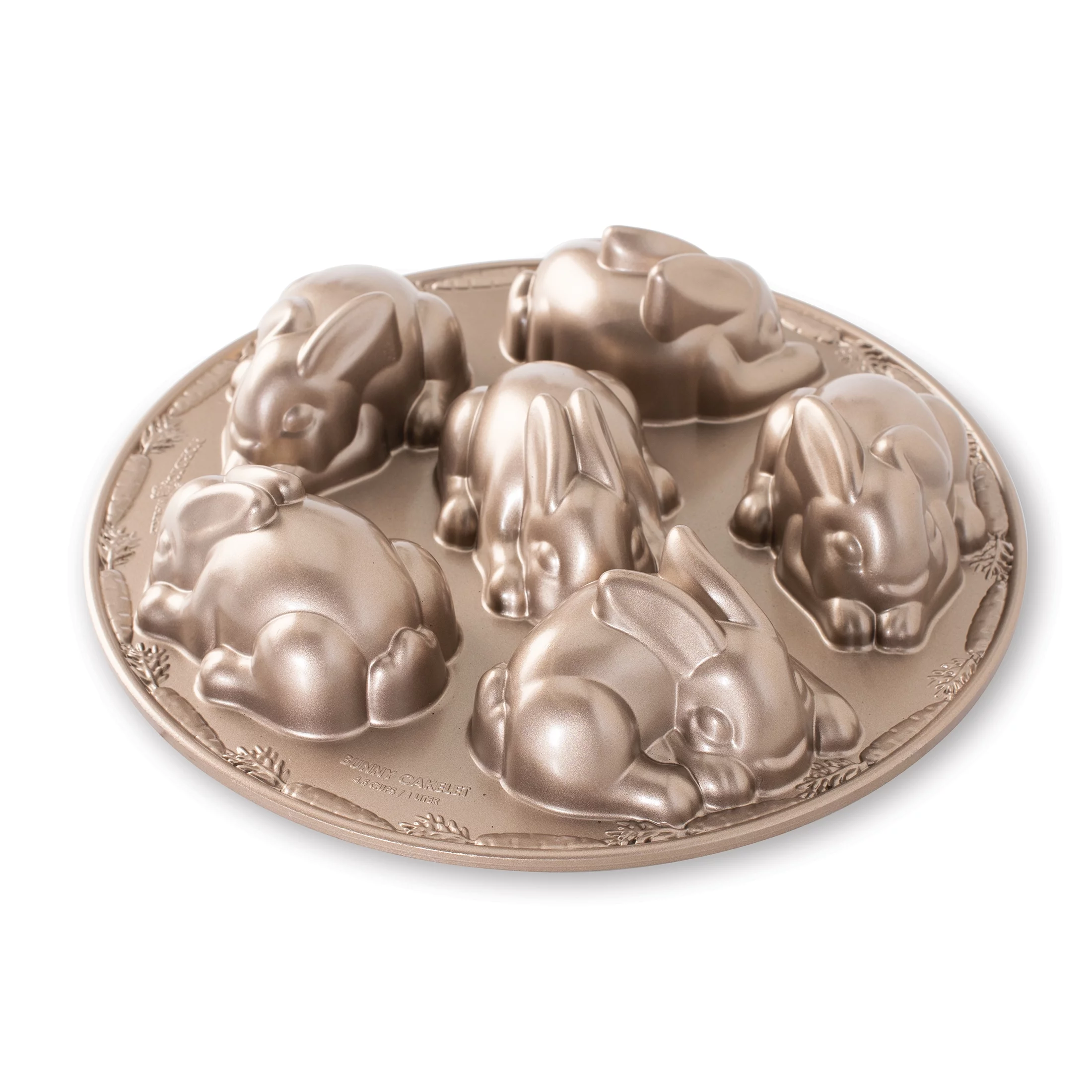 Nordic Ware Baby Bunny Cakelet Nonstick Cast Aluminum Pan, 4 1/2 Cup