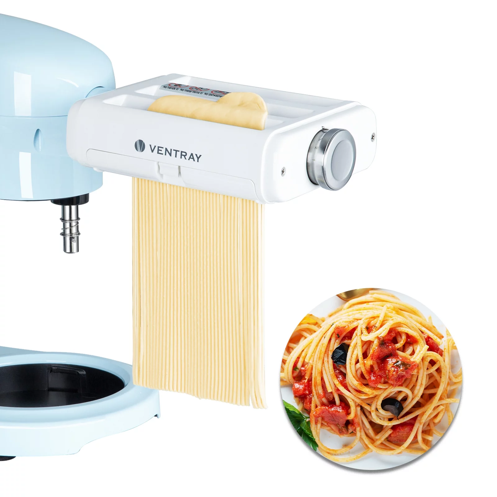 Stand Mixer with 3in1 Pasta Maker Attachment Machine, Included Pasta Sheet Roller, Spaghetti Cutter, Fettuccine Cutter, 6.35Qt Multifunctional Kitchen Mixer by Ventray, Holiday Gift