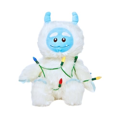 Cuddle Barn - Yeti for Christmas | Animated Musical Yeti Soft Fluffy Plush Toy | Dancing, Lights Up, Sings Deck The Halls, 11.5 Inches