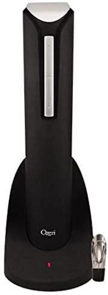 Ozeri Pro Electric Wine Bottle Opener with Wine Pourer, Stopper, Foil Cutter and Elegant Recharging Stand