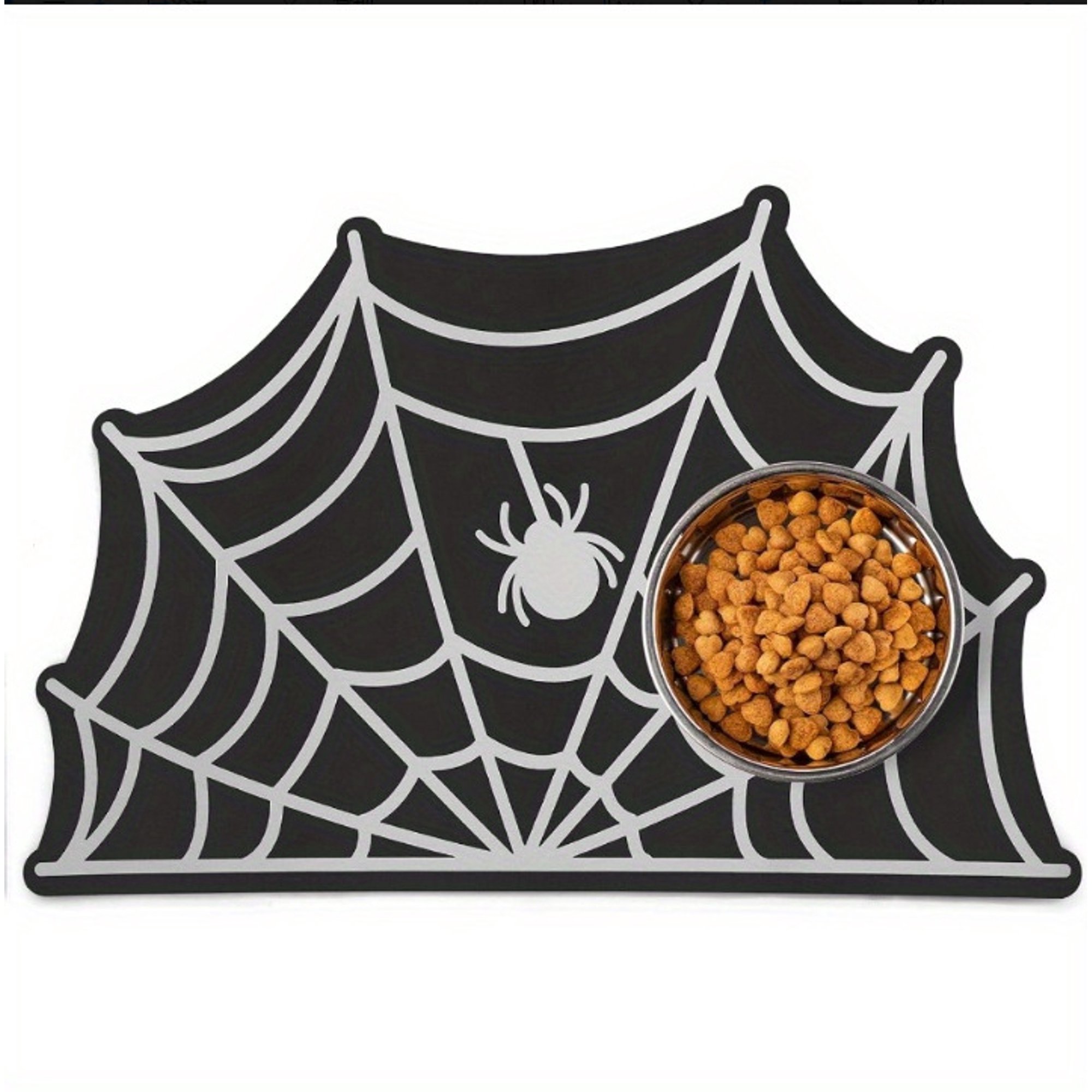 Halloween Pet Mats For Food And Water Dog Cat Food Mats Pet Feeding Mat Anti-Slip No Stains Quick Dry Floors Waterproof Placemat For Pet Feeding Water Bowl Mat Pet Accessories 30*40cm