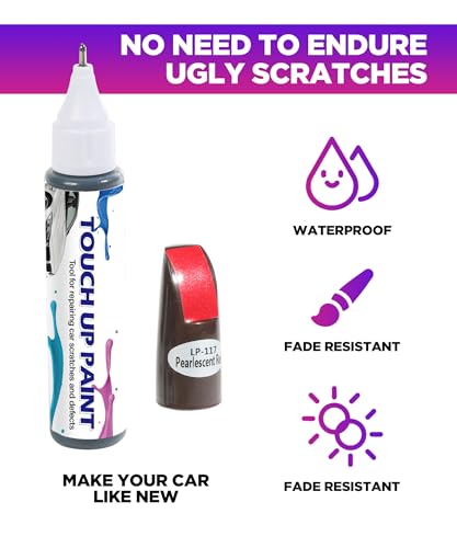 Car Touch Up Fill Paint Pen,2-In-1 Automotive Touch up Paint,Easy & Quick Auto Car Paint Scratch Repair,Special-purpose Repair Paint Pen Car Touch Up Paint for Scratch Repair Various Cars (Black)