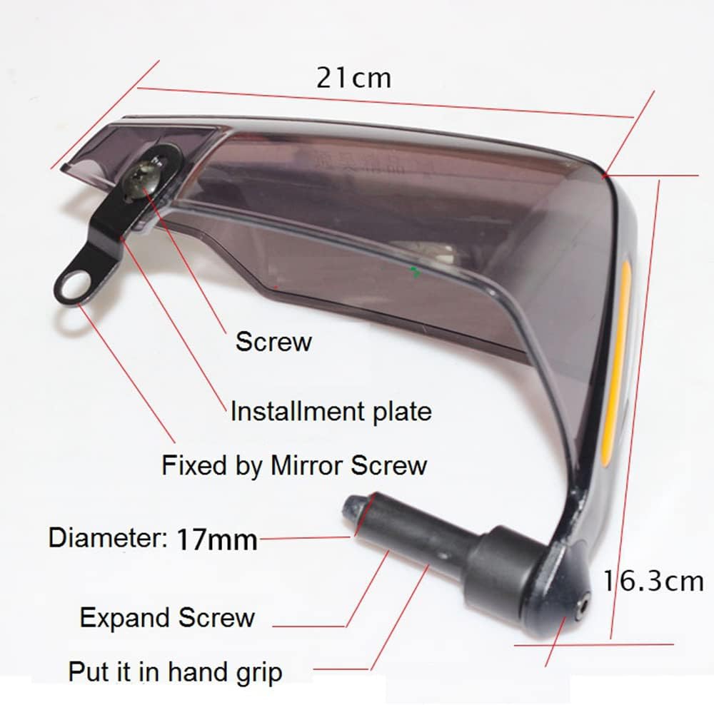 Motorcycle Hand Guard Handguard Shield Windproof Motorbike Motocross Universal Protector Modification Protective Gear Easy Installation Accessories Fit for 22mm Handlebar Motorcycle Models