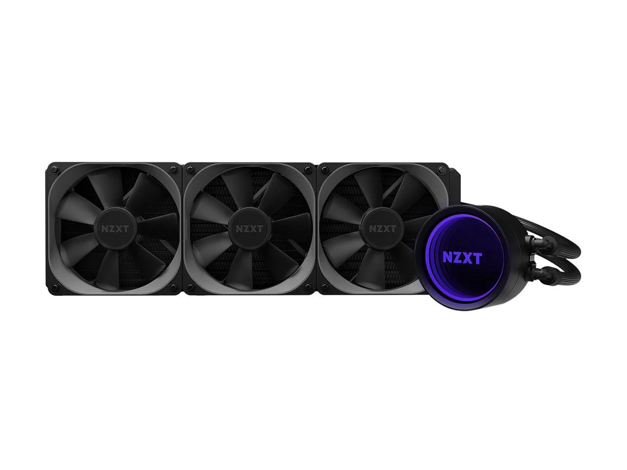 NZXT Kraken X73 360mm - RL-KRX73-01 - AIO RGB CPU Liquid Cooler - Rotating Infinity Mirror Design - Powered By CAM V4 - RGB Connector - 3 x Aer P120 120mm Radiator Fans LGA 1700 Compatible