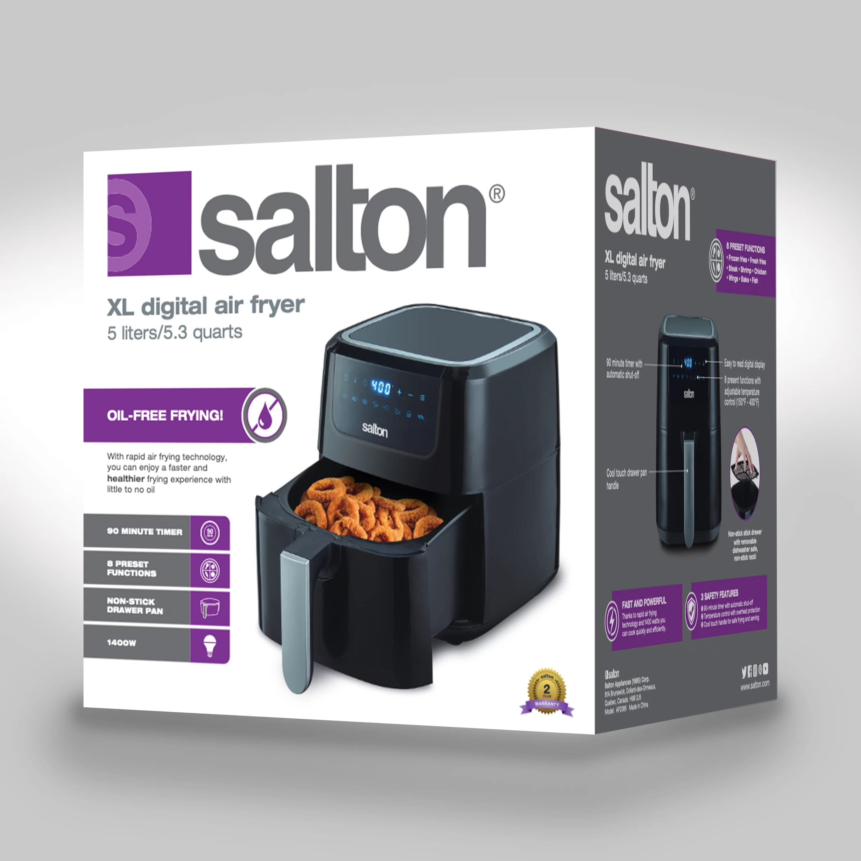 Salton Digital Air Fryer XL 5L