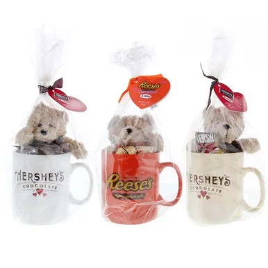 3 Pack Assorted HERSHEY'S JUMBO Mugs with Plush and Candy - REESE'S and HERSHEY'S