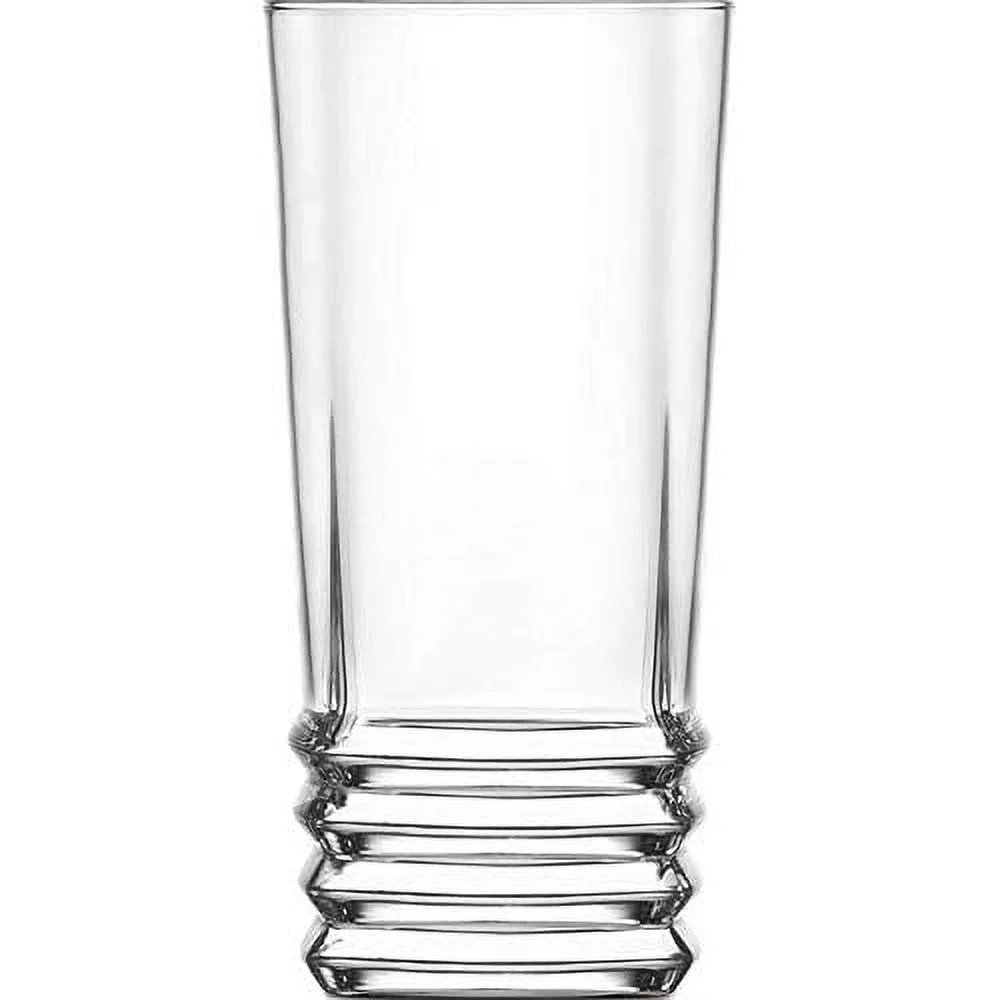 LAV Clear 11.25 Ounce Highball Drinking Glasses | Thick and Durable ? Dishwasher Safe ? For Water, Soda, Juice, or Cocktails ? Set of Six Tall Glass Tumblers
