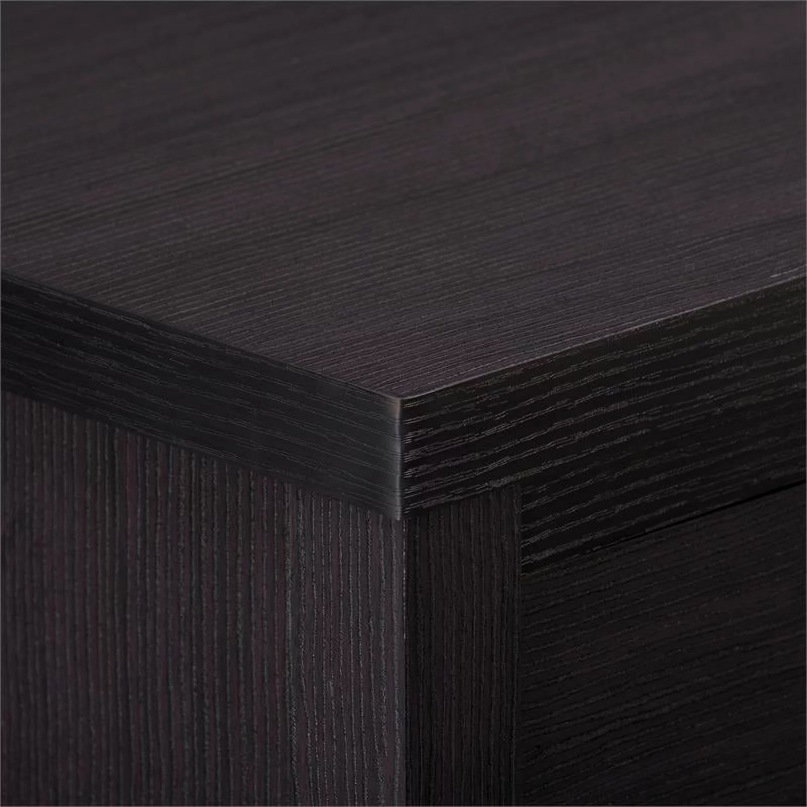 Boston Black Engineered Wood Grain Finish 5 Drawer Tall Dresser