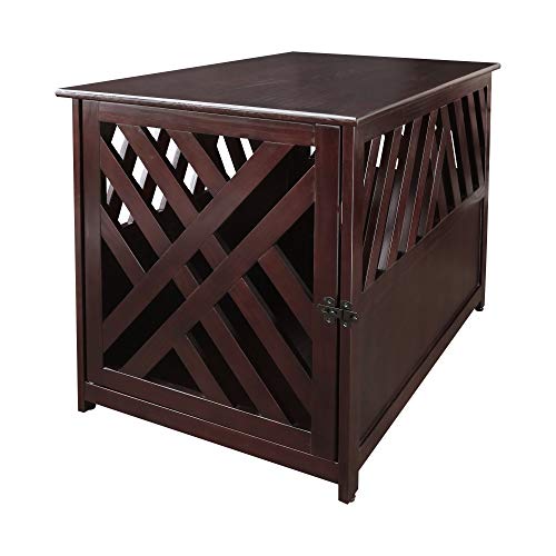 Casual Home Wooden Medium Pet Crate, End Table, Espresso