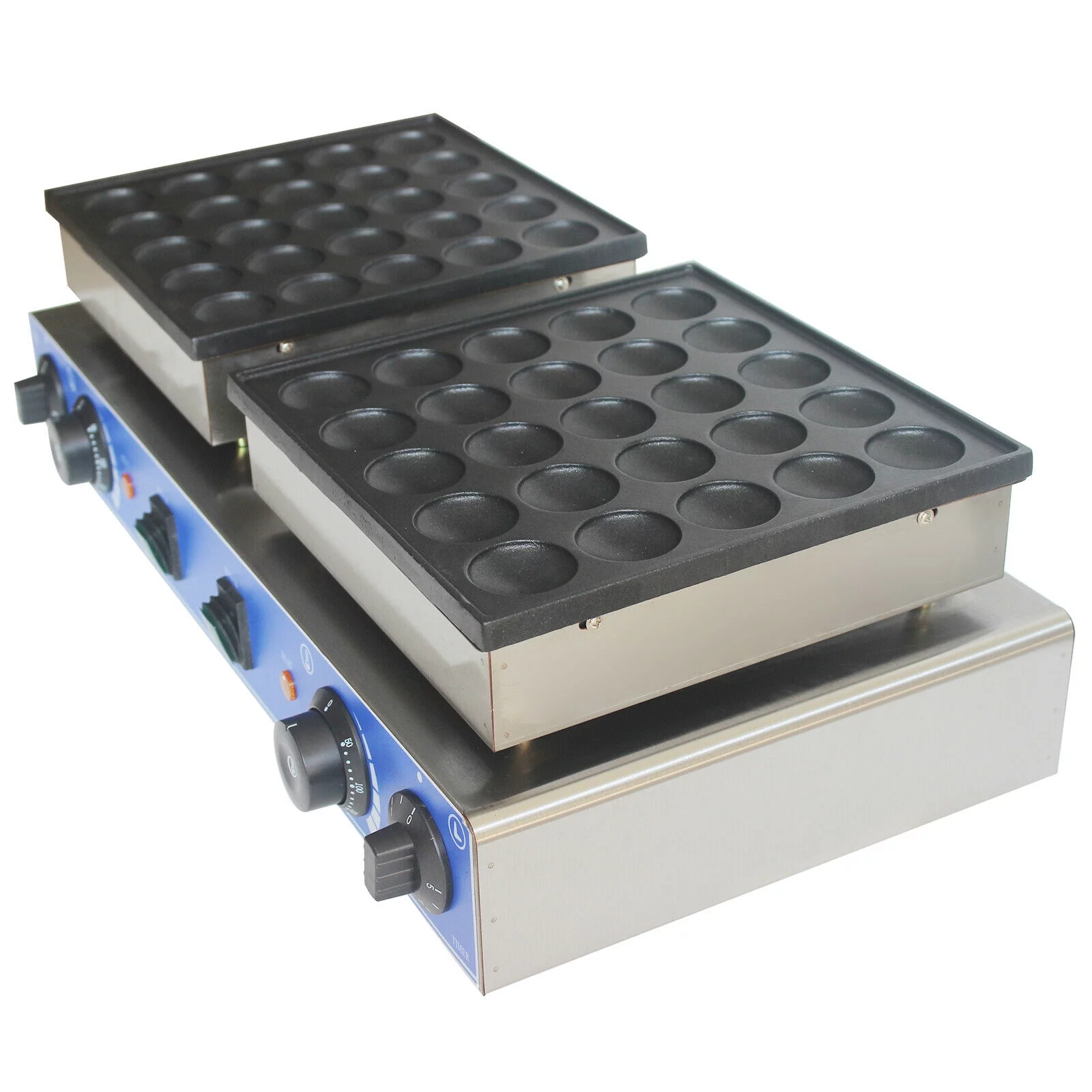 Mini 50PCS Dutch Pancake Baker Commercial Waffle Maker Machine 1.8in Nonstick Nonstick 110v Electric 50pcs 1.7