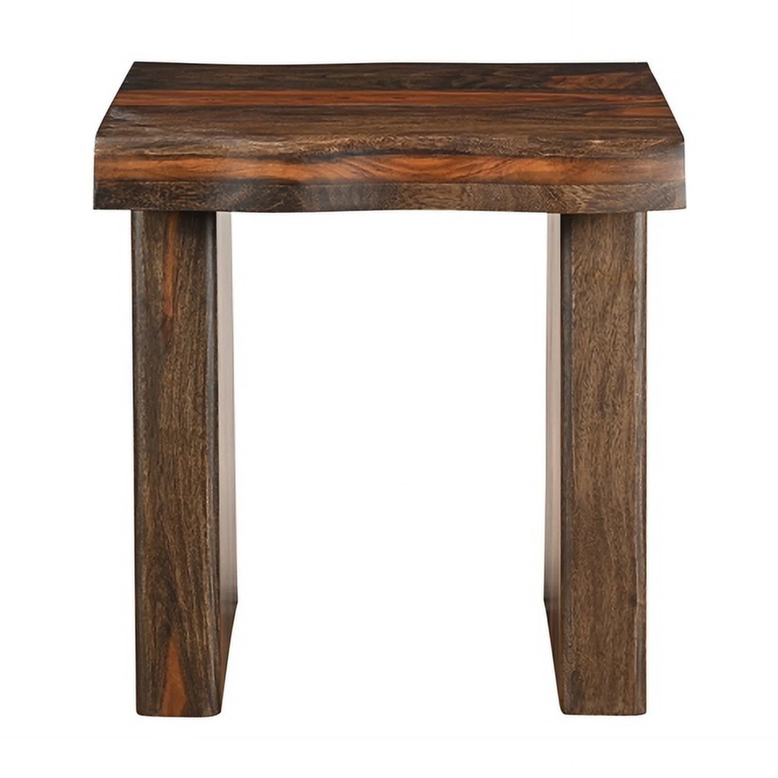 Taran Designs Darcy 2-piece Solid Wood Living Room Table Set in Dark Brown