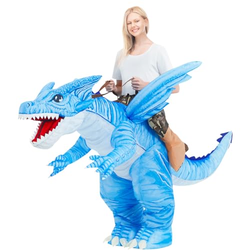 GOOSH Inflatable Dragon Costume Adults 72IN and Inflatable Dinosaur Costume for Adult 72IN