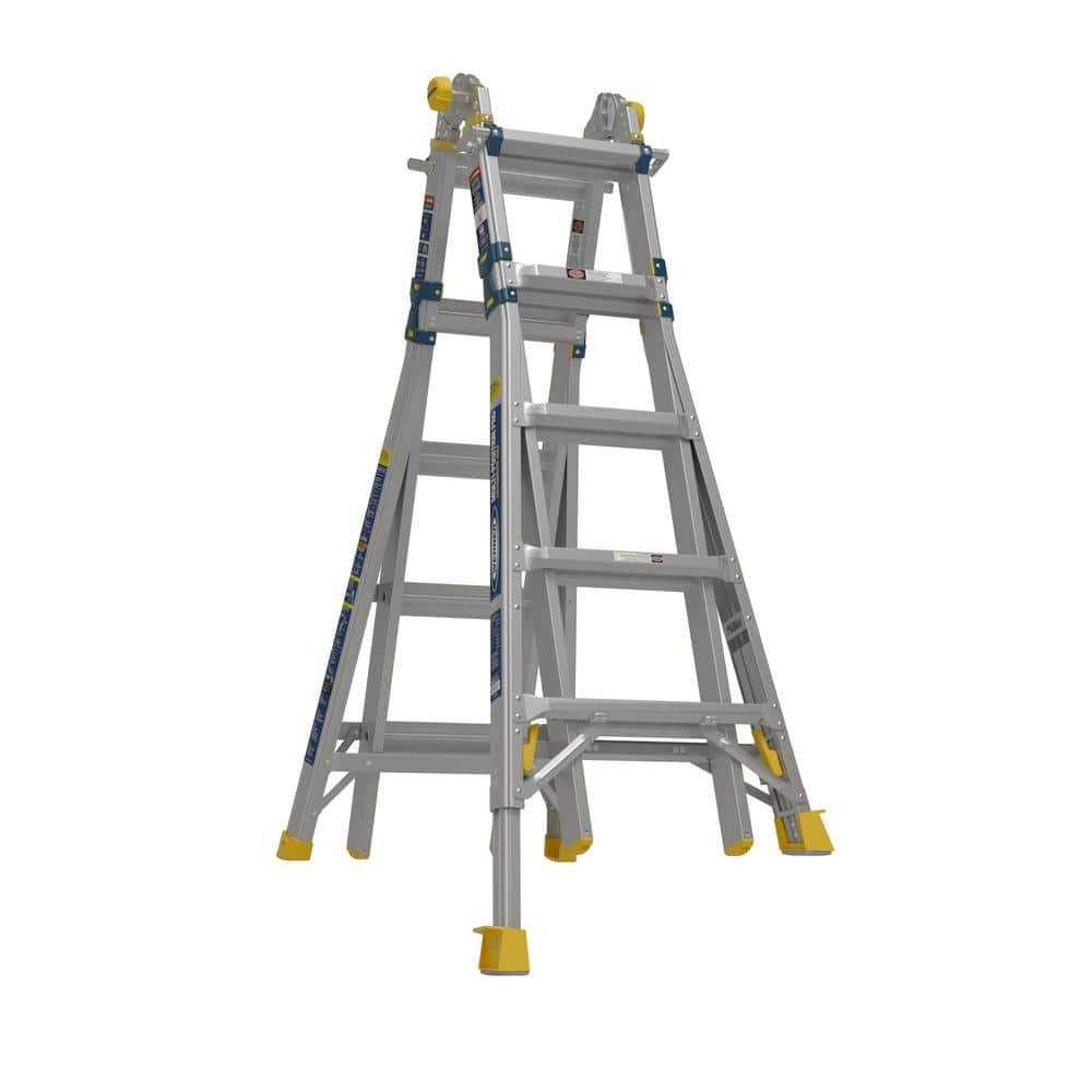 Werner 22 ft. Reach Aluminum 5-in-1 Multi-Position Pro Ladder with Built-in Leveling 375 lbs. Load Capacity Type IAA Duty - Shop Hardware Tools Online Store