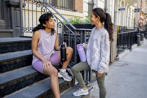 Ello Cooper 32oz Stainless Steel Water Bottle with Straw and Carry Handle, Double Walled and Vacuum Insulated Metal, Leak Proof Locking Lid with Soft Silicone Spout, Reusable, BPA Free, Yucca