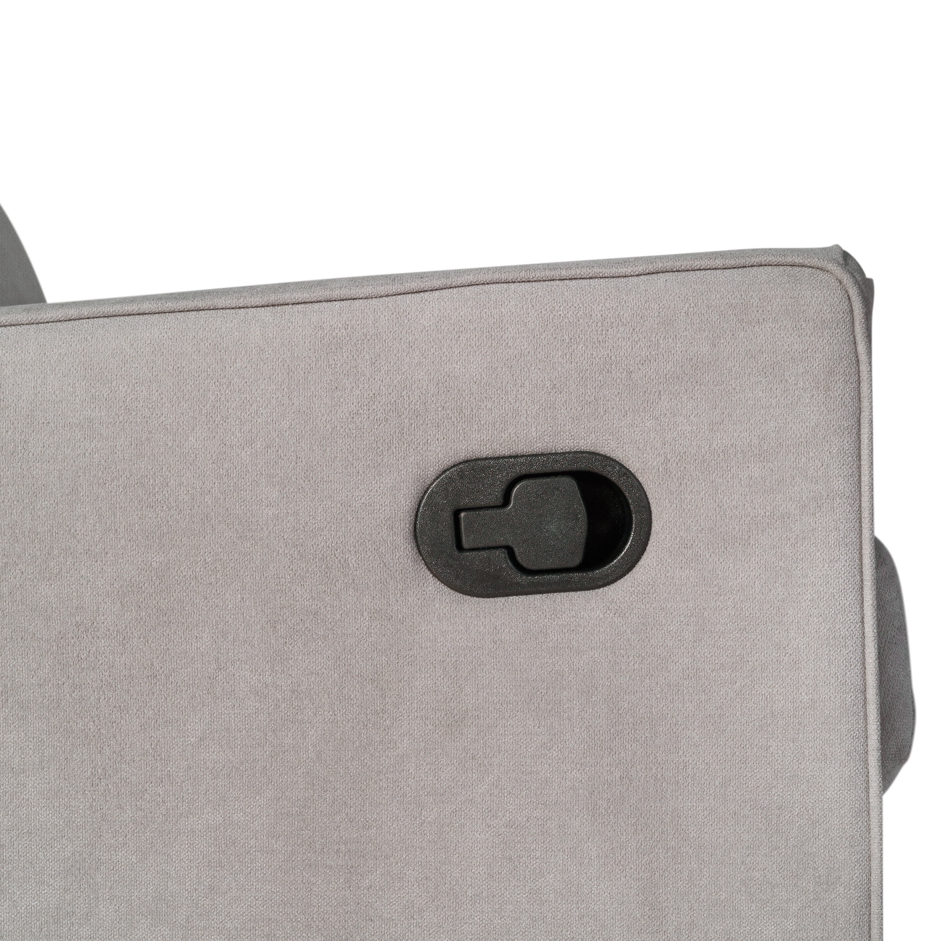 Merrick Lane 3-in-1 Traditional Manual Recliner Rocker Swivel Glider Chair in Light Gray