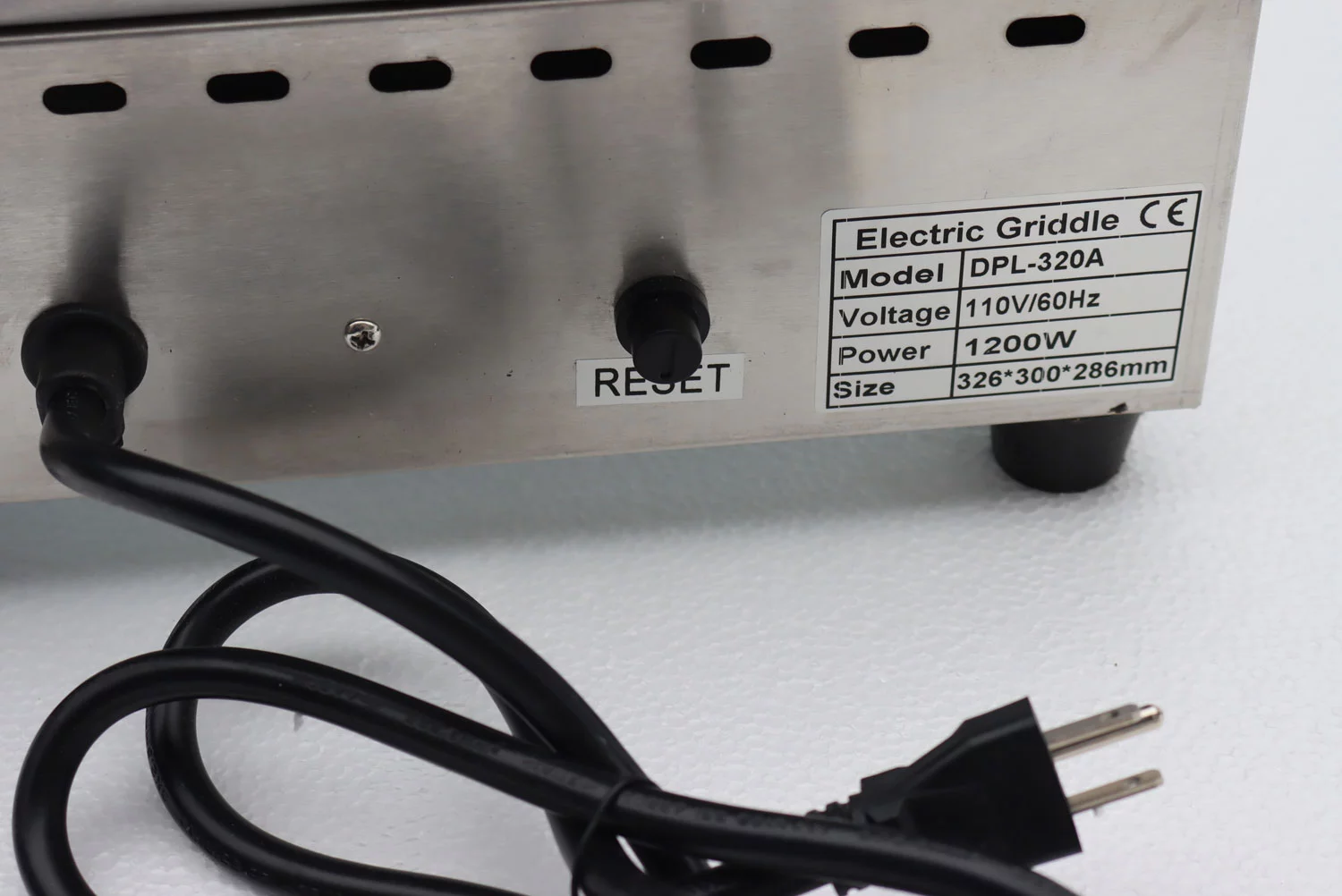 INTSUPERMAI Commercial Countertop Flat Cooking Griddle Electric Snack Grill Stainless Steel