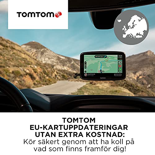 TomTom Car Sat Nav GO Classic, 6 Inch, with Traffic Congestion and Speed Cam Alert Trial Thanks to TomTom Traffic, EU Maps, Updates via WiFi, Integrated Reversible Mount