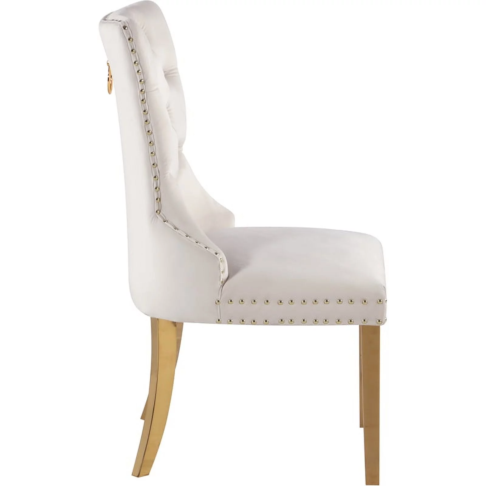 Meridian Furniture Carmen Cream Velvet Dining Chairs (Set of 2)