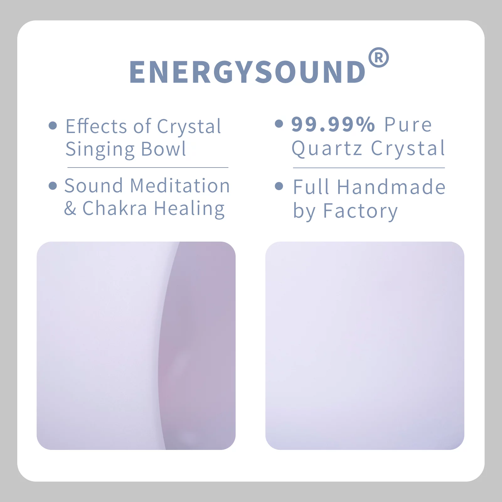 Frosted A Third Eye Chakra Quartz Crystal Singing Bowl 8 inch+Case Bag