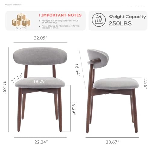 COLAMY Wooden Dining Chairs Set of 4, Modern Fabric Upholstered Dining Room Chair, Farmhouse Kitchen Chairs with Foot Pegs, Green