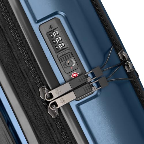 Samsonite Carry-On Pro Front Pocket Hardside Expandable 21-Inch Octiv Luggage: Durable & Impact Resistant, 360° Aero Trac Spinner Wheels, Adjustable Telescopic Handle, TSA Approved Lock - Silver