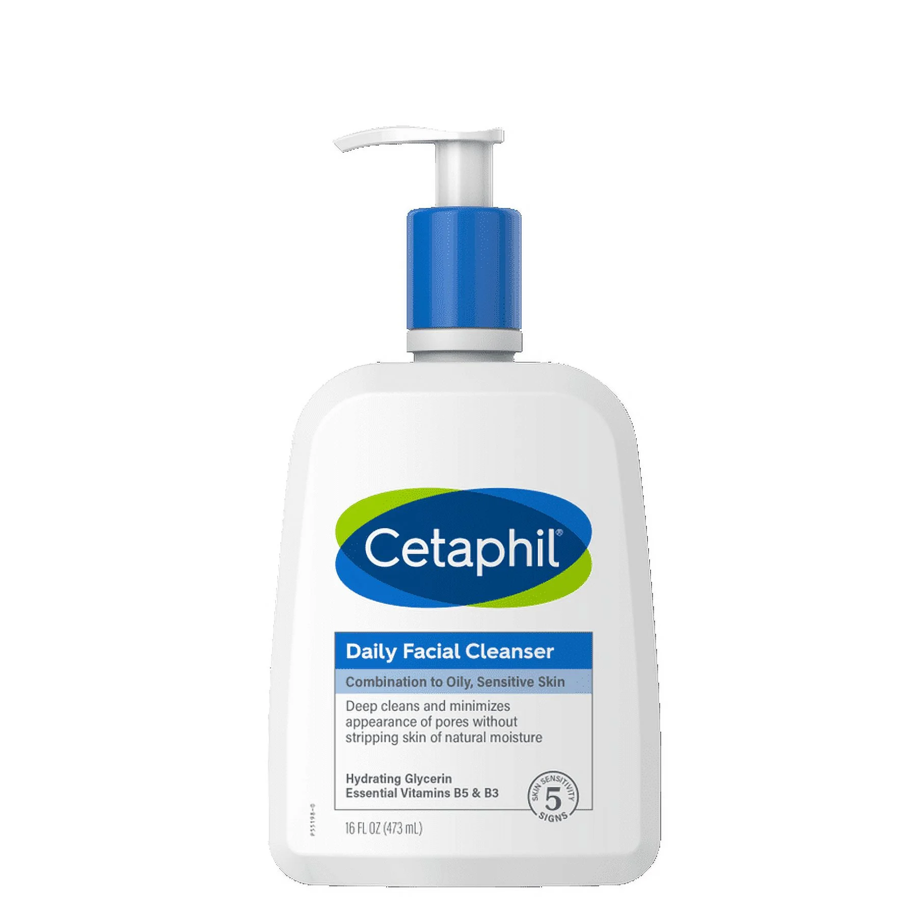 Cetaphil Daily Facial Cleanser Gentle Foaming Soap, 16 oz, 3 Pack