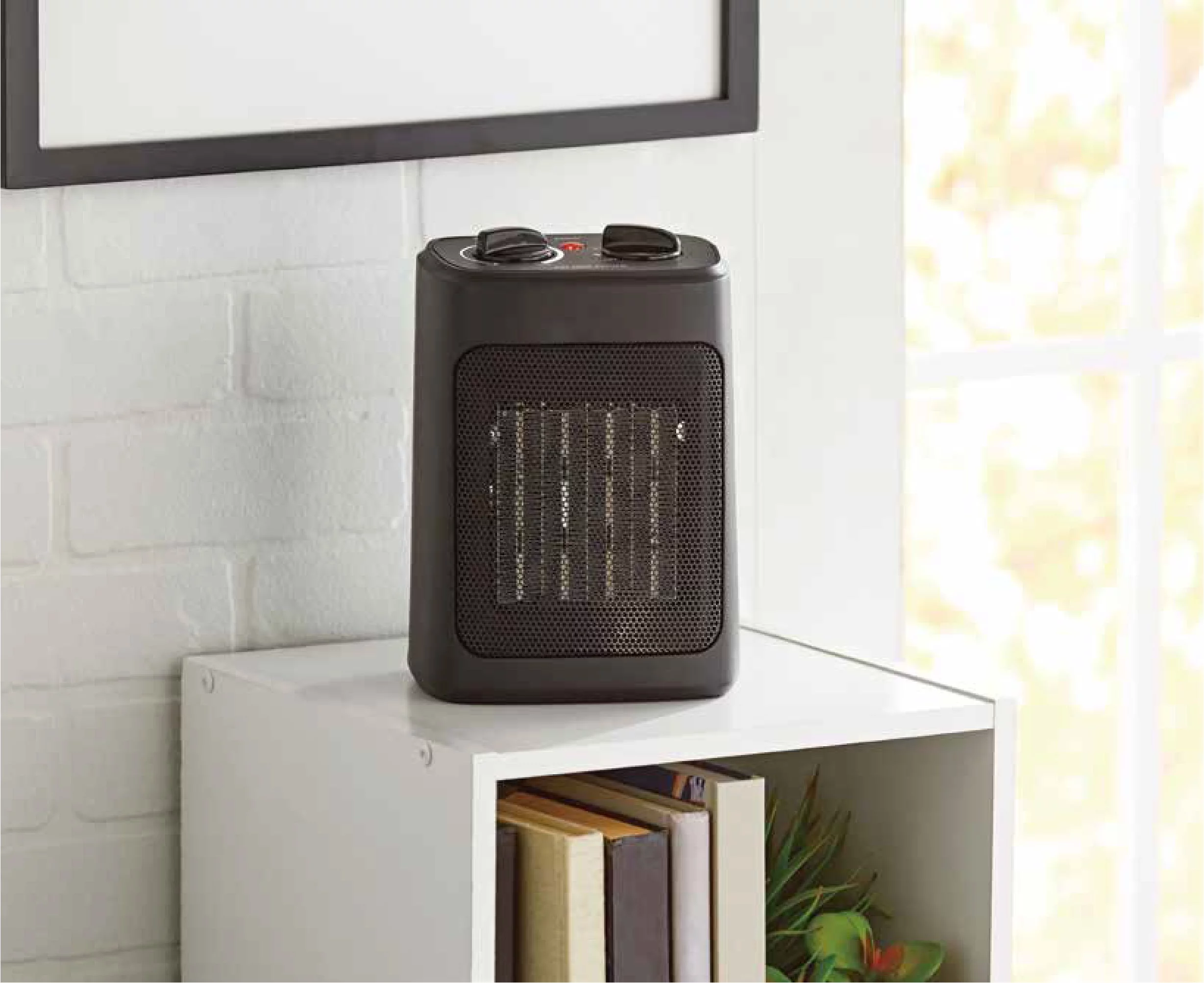Pelonis 1500W Ceramic Fan-Forced Electric Space Heater, PSH10C2ABB, Black