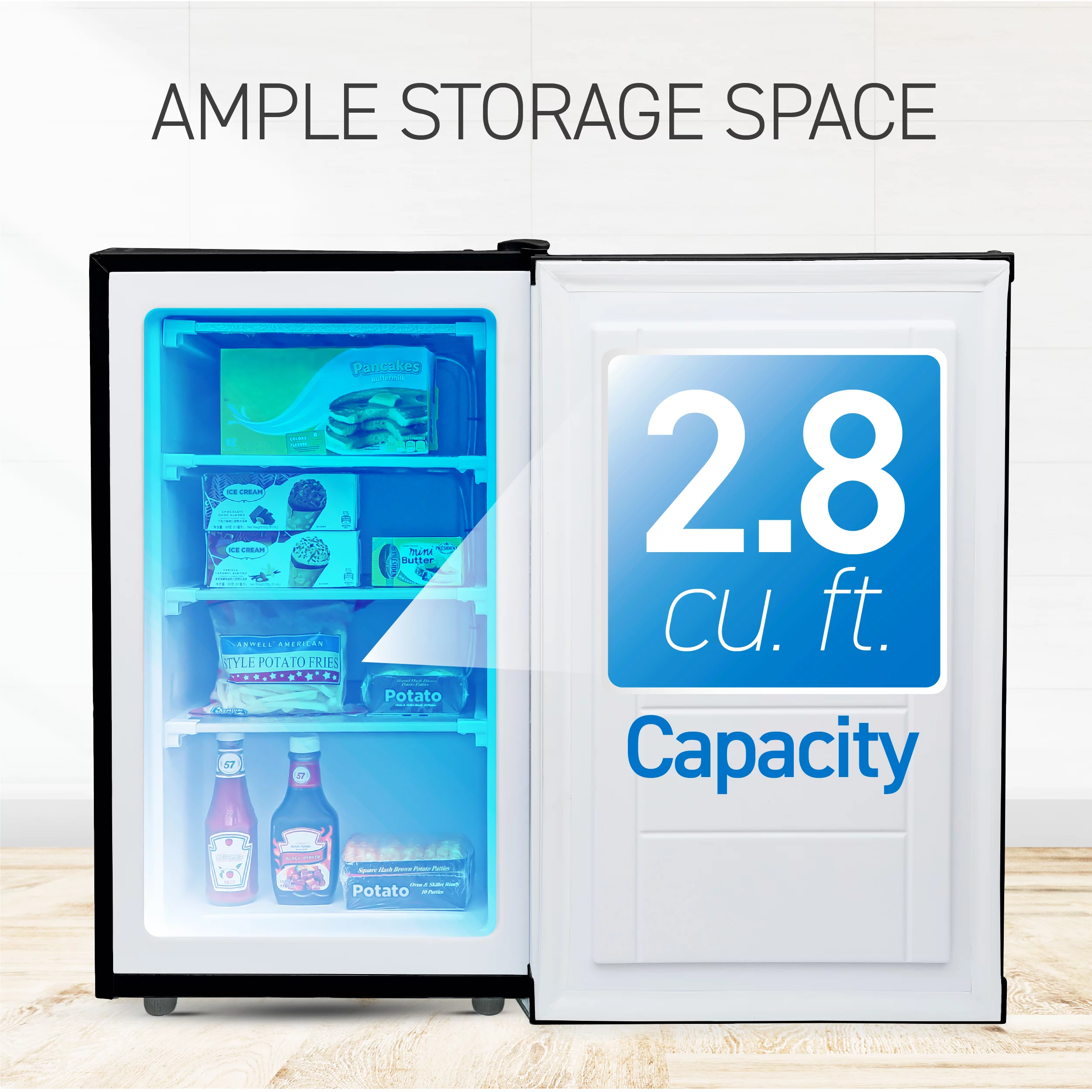 Commercial Cool CCUN28B Upright Freezer, 2.8 Cu ft, Black