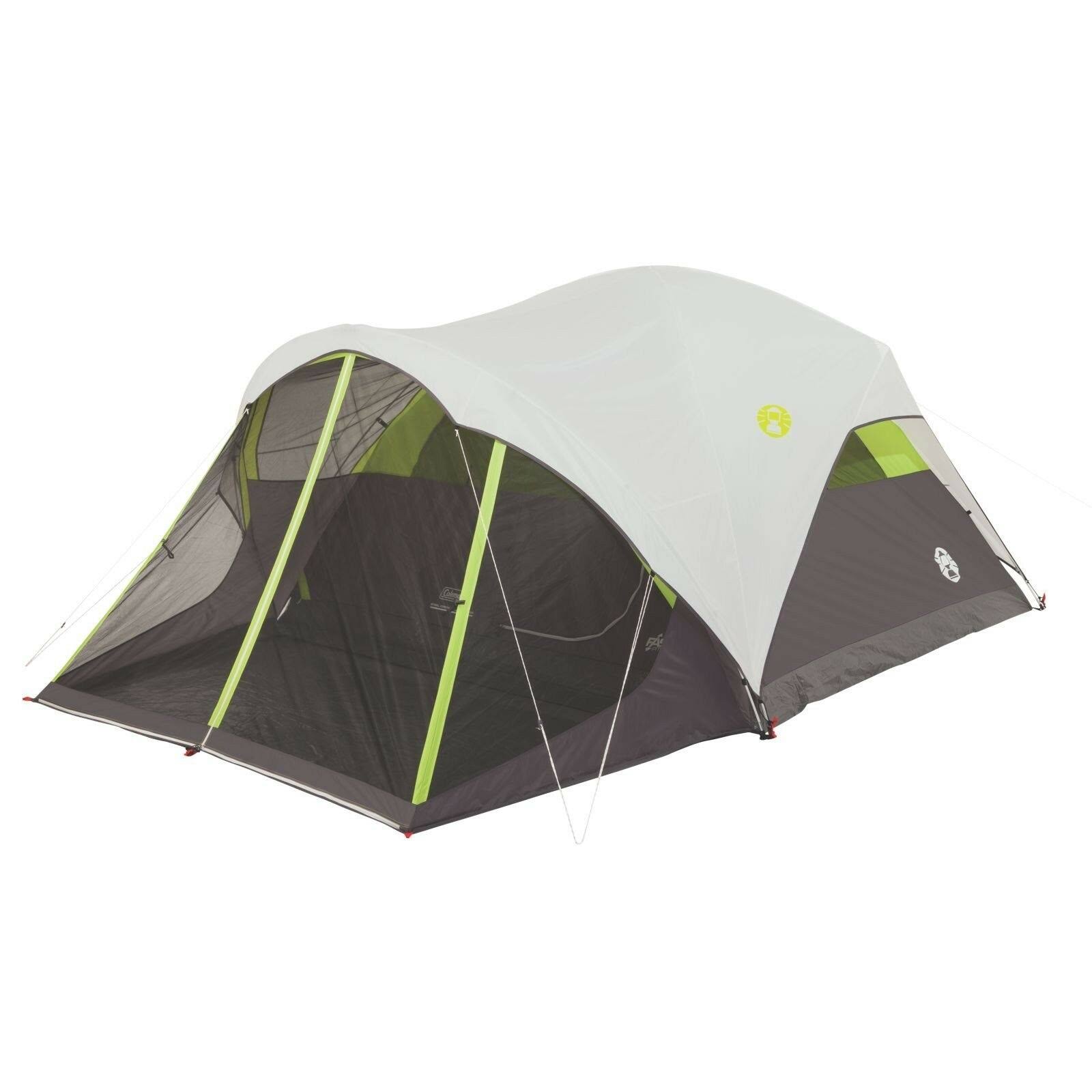 Coleman New - Steel Creek, Fast Pitch, 6-Person Dome Tent with Screen Room, Steel