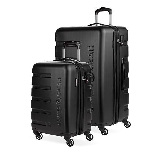SwissGear 7366 Hardside Expandable Luggage with Spinner Wheels, White, Carry-On 19-Inch