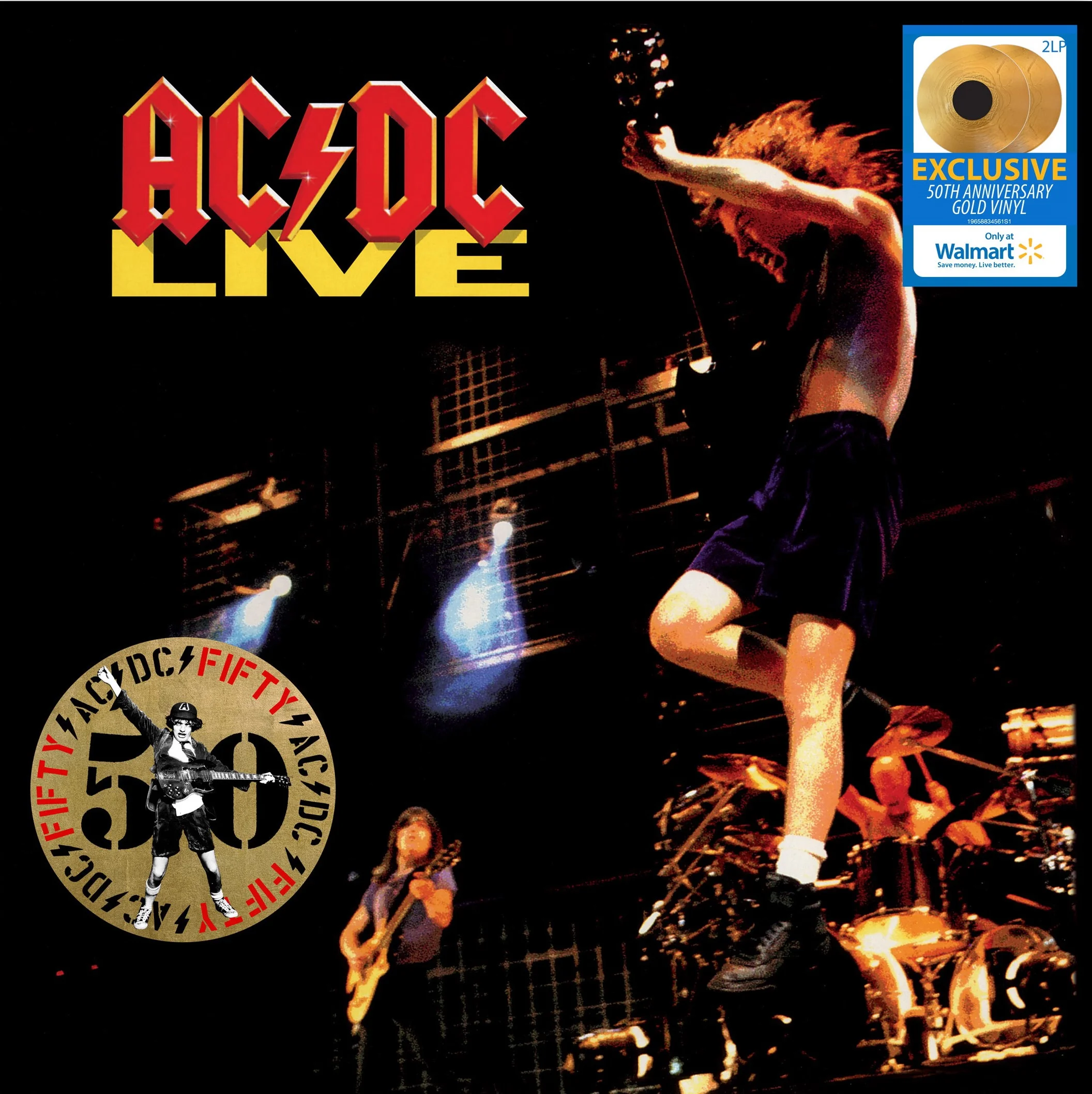 AC/DC - Live (Walmart Exclusive 50th Anniversary gold color vinyl) - Rock 2 LP