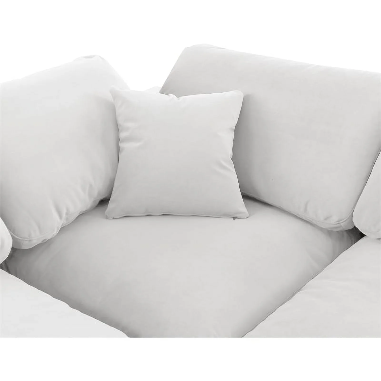 Meridian Furniture Comfy Cream Velvet Modular Sectional