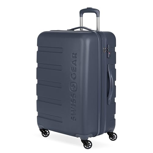 SwissGear 7366 Hardside Expandable Luggage with Spinner Wheels, White, Carry-On 19-Inch