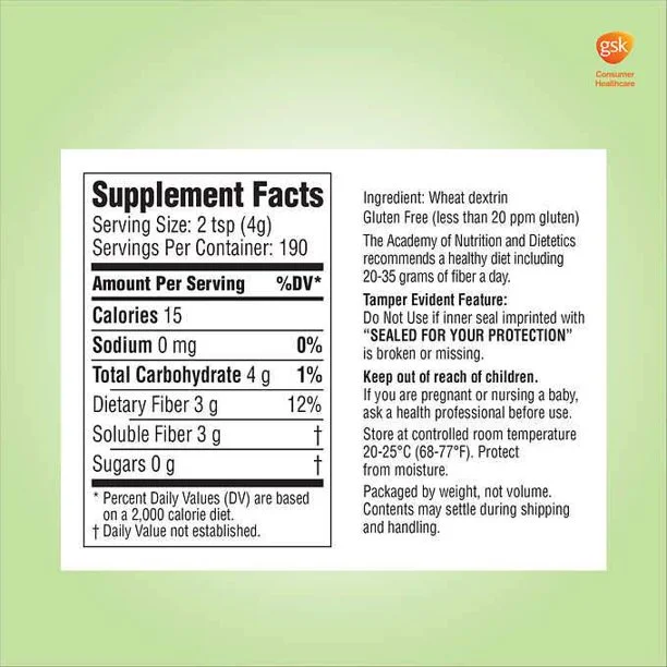 Benefiber Fiber Supplement - 190 Servings