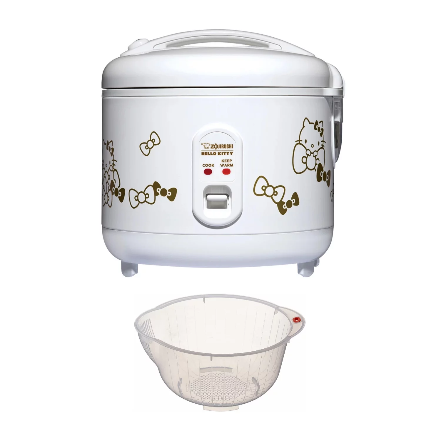 Zojirushi Hello Kitty 5.5-Cup Automatic Rice Cooker (White) with Washing Bowl