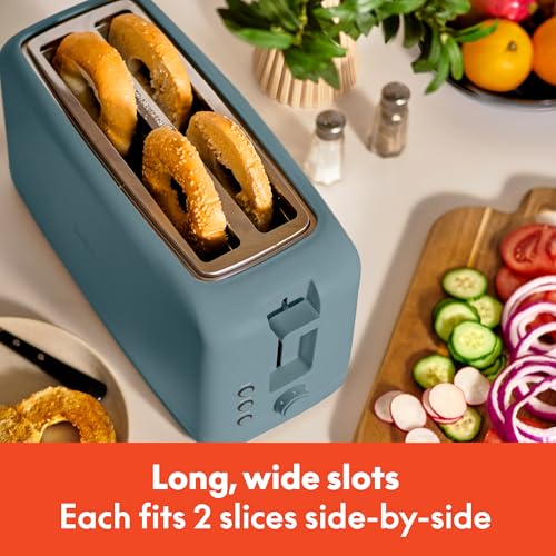 bella 2 Slice Slim Toaster, Fits-anywhere™ Kitchenware, 6 Setting Shade Control with Reheat & Cancel Buttons, Removable Crumb Tray, 10” Long Slot, Anti Jam & Auto Shutoff, 900 Watt, Oatmilk