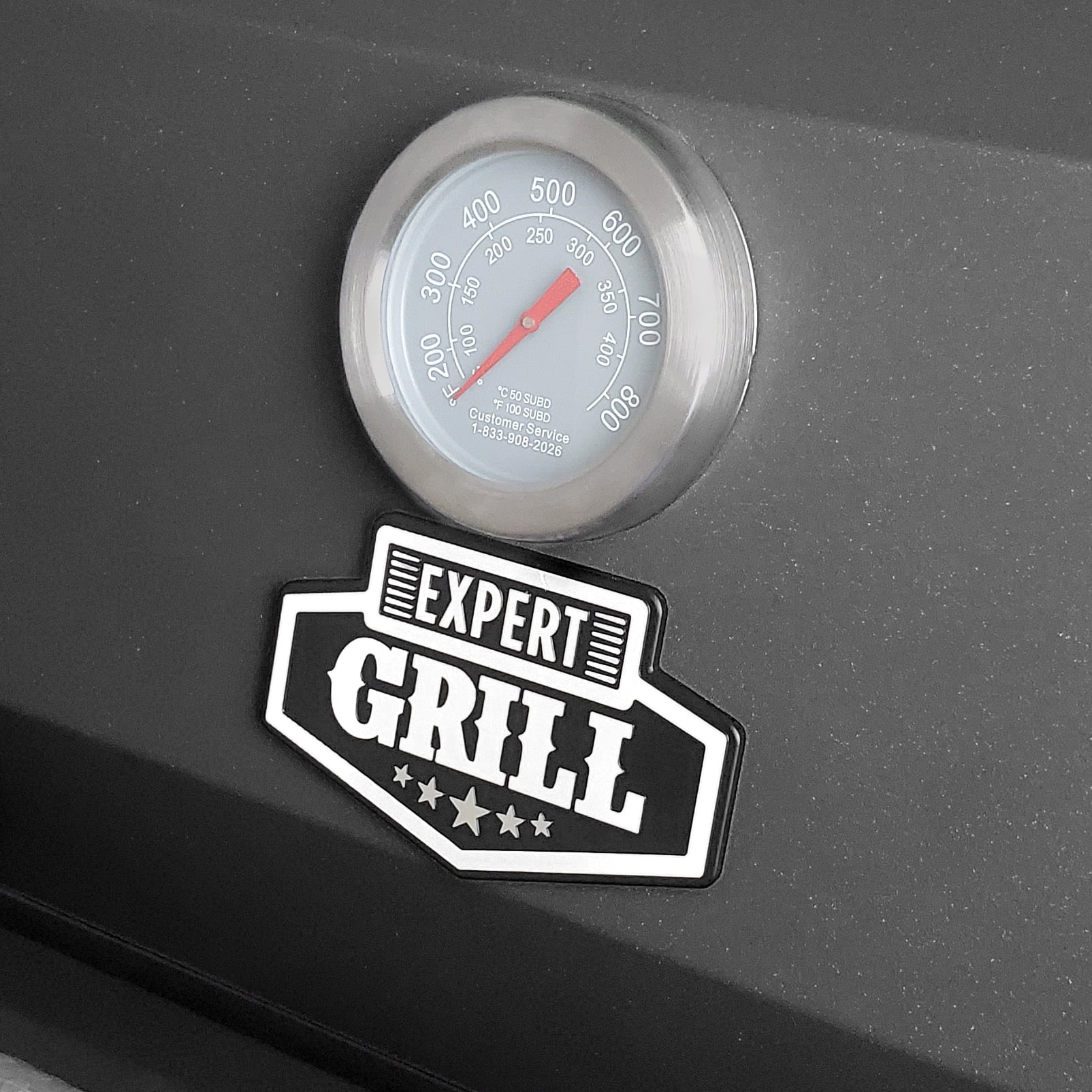 Expert Grill 5 Burner Combination Propane Gas Grill and Propane Griddle Grill, Black