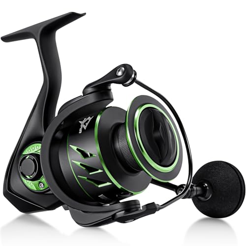 Piscifun Viper X Spinning Reels, Carbon Fiber 33LBs Max Drag, 10+1 Shielded BB, Saltwater Freshwater Spinning Fishing Reel, 5.2:1/6.2:1, 500, 1000, 2000, 3000, 4000, 5000 Series