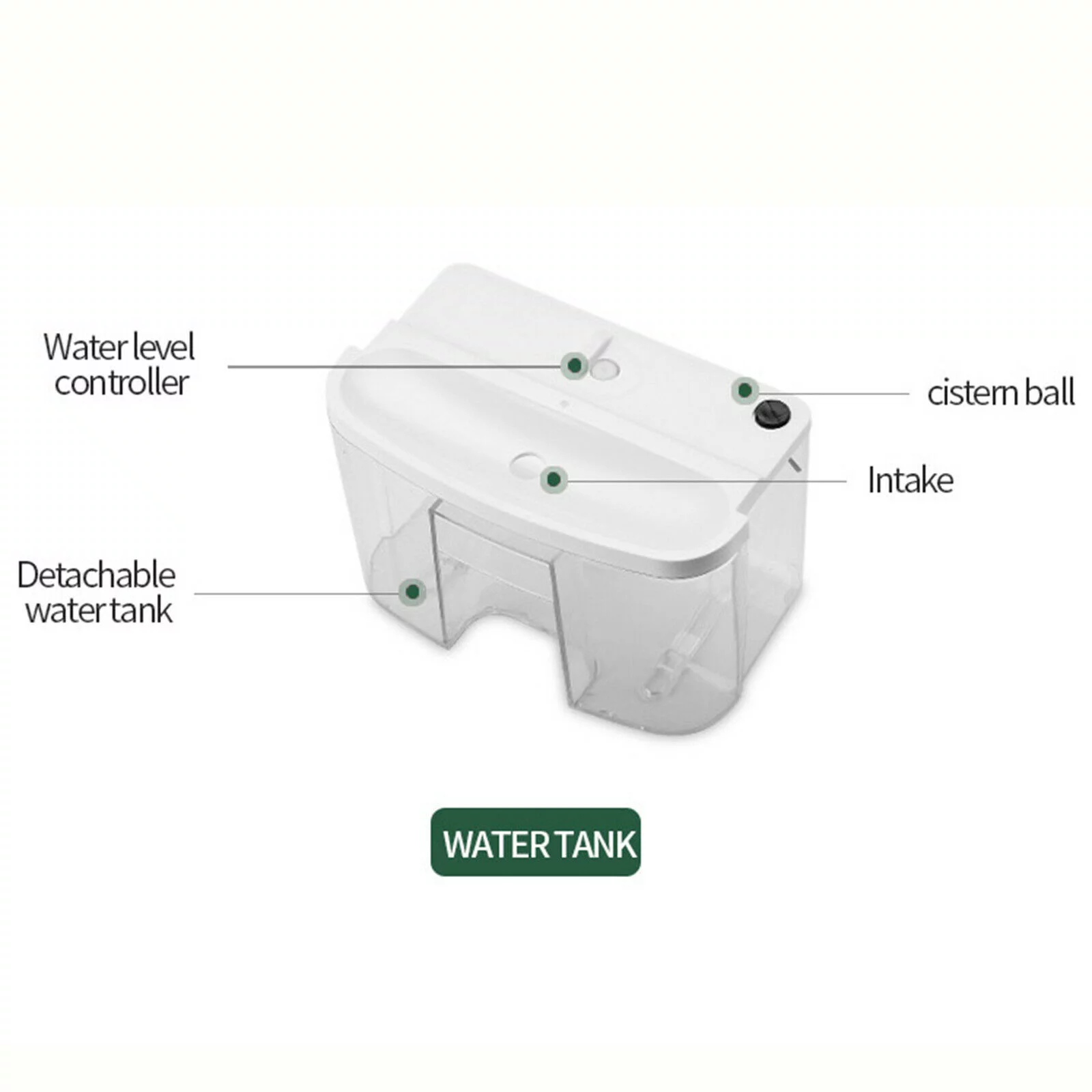 OUKANING 2500ML Home Dehumidifier Air Dryer Humidity Auto Control Quiet Damp Moisture Free with Remote Control 24W