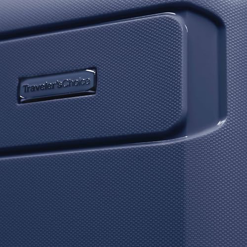Traveler's Choice Pagosa Indestructible Hardshell Expandable Spinner Luggage, Black, 22